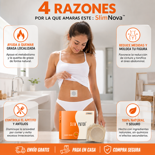 SlimNova™ Parches Naturales que ayudan a Quemar Grasa y Disminuir la Ansiedad por Comer
