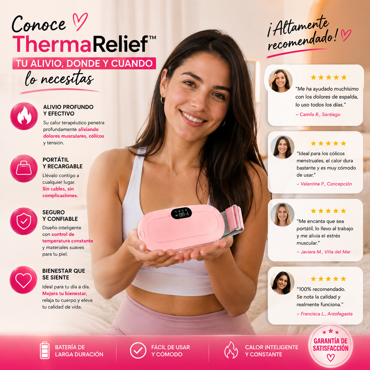 ThermaRelief™ — Calor Inteligente, Masaje Vibrante & Alivio Instantáneo del Dolor