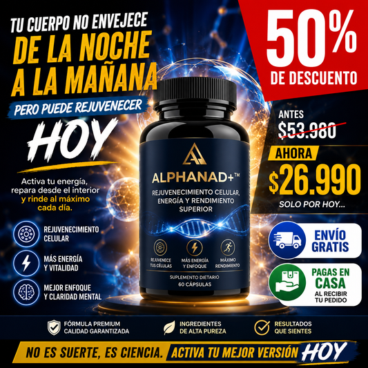 AlphaNAD+™ - Rejuvenecimiento Celular, Energía y Rendimiento Superior